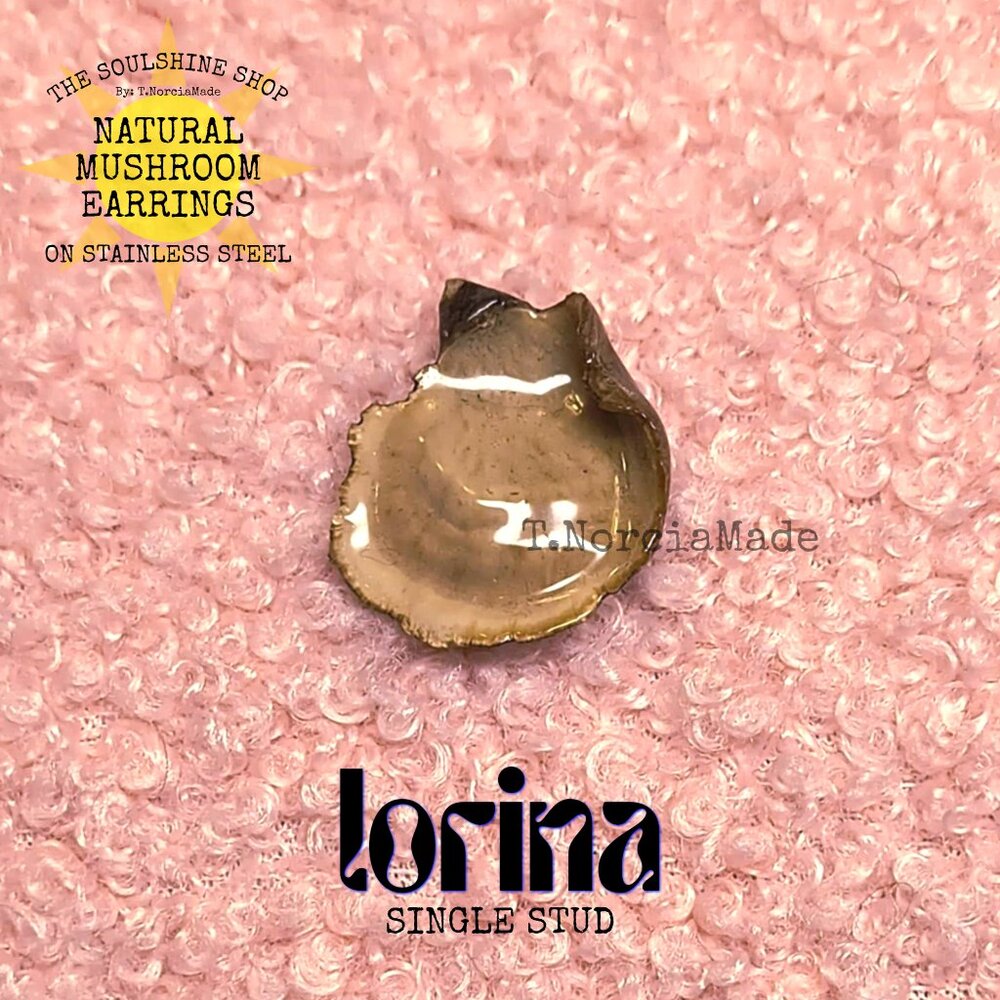 Lorina Natural Mushroom Single Stud Earring